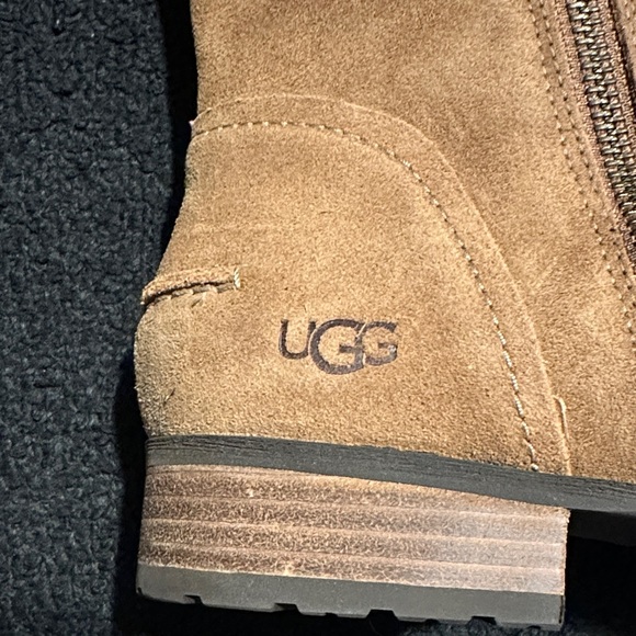 UGG Women's Below the Knee Tan Suede Boots - Picture 2 of 5